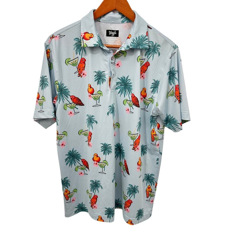 WAGGLE Men's Pargarita Performance Golf Polo // L